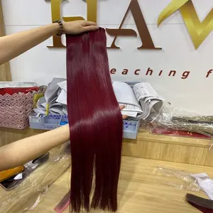 Bordeauxrode Human Hair Hd Lace Ombre Pruiken Bot Rechte Stijl Frontale Kant Pruik Voor Black Hot Selling 100 Vietnam Human Hairwomen