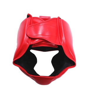 Protector de cabeza de boxeo profesional en Pu.0 Equipo protector de boxeo de cuero Color negro Protector de cabeza de entrenamiento de boxeo - Product Image 4