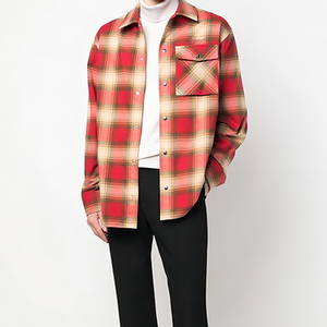 Camisa de Franela a Cuadros para Hombre, Manga Larga, 100% Algodón, Venta al Por Mayor - Product Image 3
