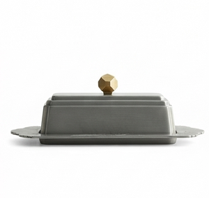 Beurrier rectangulaire en acier inoxydable avec couvercle, vaisselle moderne pour la cuisine et les fêtes, hermétique et compatible lave-vaisselle - Product Image 2