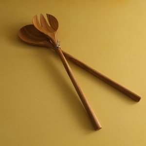 New Arrival Wooden Resin <b>Spoon</b> <b>Salad</b> Server Set Kitchenware Restaurant Hotel Use Eco Friendly Wood Resin <b>Salad</b> <b>Spoon</b> Set Cutlery - Product Image 4