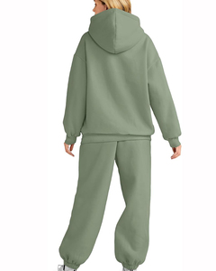 Women's Heavyweight Women's Hooded Casual Compression 2-Piece Outdoor Streetwear <b>Workout</b> Tracksuit Pullover <b>Jacket</b> - Product Image 2