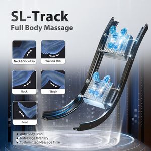 Sillón de Masaje Plegable Moderno de Cuerpo Completo, Shiatsu, Gravedad Cero, Reclinable, Modos Automáticos, Calentamiento de Cintura y Pantorrillas, Masaje de Pies, Extensión de Reposapiés - Product Image 5