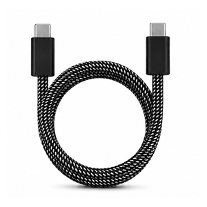 Red Nylon Braided Flat <b>Type</b>-<b>C</b> to <b>Type</b>-<b>C</b> 8PIN <b>USB</b> <b>Cable</b> with Right-Angle and Micro Connectors for IOS Mobile Phones Fast <b>Charging</b> - Product Image 3