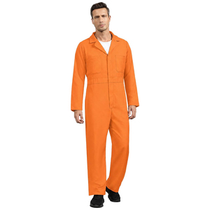 Vêtements de travail d'été respirants en polyester, vêtements de travail pour mécaniciens et électriciens, uniforme de mécanicien orange en coton résistant - Product Image 1