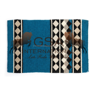 Couverture de selle western 100% laine de Nouvelle-Zélande 34x36, taille et couleurs personnalisables pour l'équitation et la compétition - Product Image 5