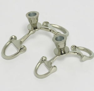 Support de bougie conique en métal inspiré d'un mors d'équitation, décoratif pour table, pour la maison, la salle à manger, le cheminée, accessoire de décoration - Product Image 6