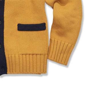 Knitted <b>Cardigan</b> Women V Neck Full Sleeve Contrast Color Vintage Style Embroidery Regular Length Winter Wear - Product Image 3