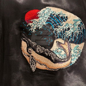 Chaqueta Sukajan Clásica de Satén Bordado de Primera Calidad, Diseño Reversible, Ligera y Cómoda para Hombre - Product Image 5