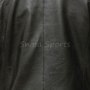 Veste en cuir noire personnalisée avec logo pour hommes, respirante, décorative, grande taille, idéale pour la saison hivernale, meilleures vestes en cuir pour hommes - Product Image 5