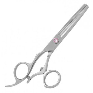 Ciseaux de coiffure professionnels ergonomiques pivotants pour gauchers, couleur argent, qualité supérieure, pour la coupe et l'éclaircissement des cheveux - Product Image 3