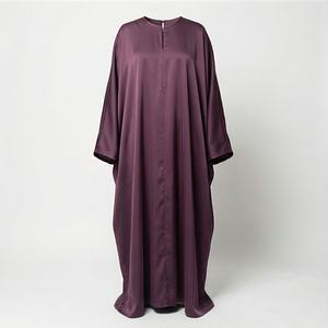 ชุดกิโมโนแบบ OEM ปี 2025 เสื้อคลุมอาบายะ ผ้าโพลีเอสเตอร์เนื้อนุ่ม ยืดหยุ่นสูง หนาขึ้น สำหรับผู้หญิงมุสลิม คอวี แขนยาว เหมาะสำหรับงานปาร์ตี้ รอมฎอน งานแต่งงาน - Product Image 1