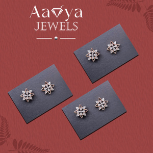 Pendientes de Lujo con Diseño de Diamantes Vintage, Oro Sólido de 14K, Certificados por HRD, Compre Directamente de un Proveedor Indio de Confianza - Product Image 3