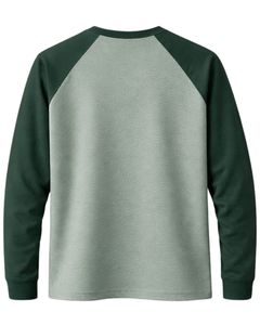 T-shirt à manches longues en jersey raglan personnalisé pour homme, coton et polyester, col rond, décontracté, manches contrastées, style baseball, fourniture de vêtements OEM - Product Image 2