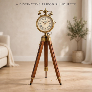 Horloge de sol nautique sur trépied, style grand-père, en bois, antique, marine, décorative, pour salon - Product Image 4