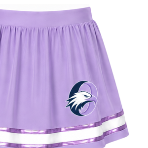 Falda Deportiva Plisada Color Lavanda para Animadoras, con Ribete a Rayas, Uniforme Deportivo Personalizado para Equipos - Product Image 3