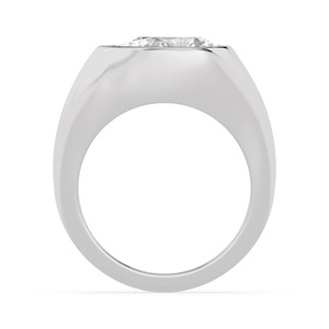 Anillo de compromiso de oro rosa de 10 quilates con diamante cultivado en laboratorio en forma de pera de 2.00 quilates, joyería de boda contemporánea para mujer. - Product Image 4