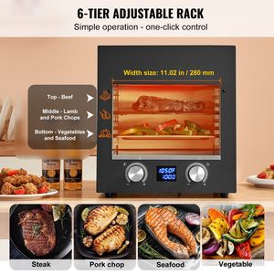 Griglia Elettrica a Infrarossi Senza Fumo da 1800W per Interni, Fornello per Bistecche in Acciaio Inox, 1450 Fahrenheit, 6 Livelli di Regolazione - Product Image 4