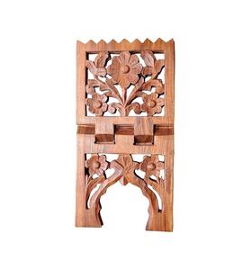 Soporte para Libros con Patrón Arabesco, Soporte de Madera para el Corán con Diseño Floral Pintado Intrincado, Artesanía Decorativa Religiosa - Product Image 5