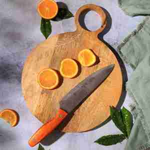 เขียงไม้พร้อมด้ามจับ ปลอดภัยสำหรับเครื่องล้างจาน เป็นมิตรกับสิ่งแวดล้อม ป้องกันแบคทีเรีย เขียงหั่นชีส คุณภาพสูง - Product Image 1