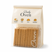 Sacs à pain en papier kraft de qualité alimentaire personnalisés avec fenêtre transparente, fermeture à attache métallique, pochette d'emballage auto-scellante pour boulangerie, pour toast, mochi