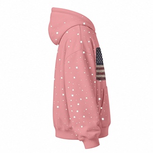 Sudadera con Capucha Oversize de Alta Calidad y Gran Demanda, Estilo Urbano, Hombros Caídos, Color Rosa, con Nuevo Diseño, de Algodón/Poliéster - Product Image 6