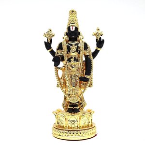 Handmade Gold Coated Balaji <b>Statue</b> 5 Inch Traditional <b>Religious</b> Idol for Home Temple Decor and Worship - Product Image 3
