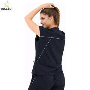 <b>Scrubs</b> for Women Set – <b>Nurse</b> <b>Scrubs</b> with Reflective Tape Design, Jogger Pants & V-Neck Top, Breathable Moisture - Product Image 6