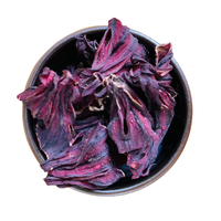 Pétales de fleurs d'hibiscus séchées rouge foncé 100% naturels saveur acide du Vietnam pour le thé, le sirop et l'utilisation culinaire