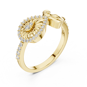 Anillo de Mujer con Diamante Cultivado en Laboratorio, Chapado en Rodio, Oro Amarillo de 18 Quilates, para Compromiso, Regalo, Fiesta, Boda, Uso Diario - Product Image 4