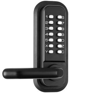 "14-Digit Keypad Mechanical Keyless Entry Door <b>Lock</b> for Wood Doors-Double Sided Outdoor Gate Door <b>Locks</b> Set Handle Keypad" - Product Image 3