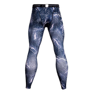 Leggings de Compresión para Hombre, Cintura Elástica, Estiramiento en 4 Direcciones, Secado Rápido, Poliéster y Spandex, para Gimnasio, Fitness, Impresión Personalizada, al por Mayor - Product Image 4