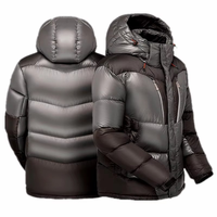 Blouson matelassé unisexe personnalisé avec logo, nouveau design, imperméable, respirant, grande taille, coupe ample, à capuche, motif nuages d'automne