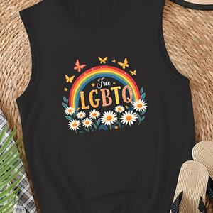 Chaleco casual para mujer con diseño de arcoíris LGBTQ gratis - Product Image 3