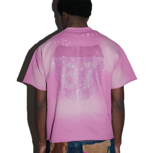 T-shirt en coton uni pour homme, coupe décontractée, impression personnalisée, vente en gros, fabricant, streetwear 2026 - Product Image 6