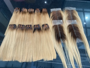 Cheveux bruts vietnamiens couleur blonde paquets de cheveux Remy bruts prix de gros de l'usine de cheveux vietnamiens - Product Image 2