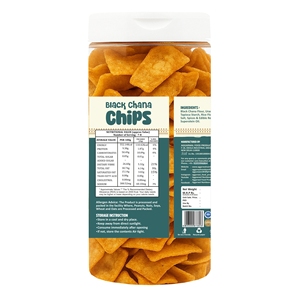 Chips de chana noires saveur Bhel Chaska, collation saine, chips de pois chiches croustillantes, riches en protéines, sans gluten, collation acidulée et croustillante - Product Image 2