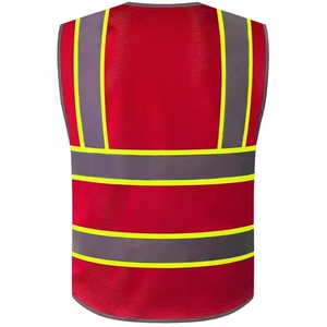 Chaleco de Seguridad de Alta Visibilidad, Ropa de Trabajo Informal, Multibolsillos, Transpirable, Ecológico, con Rayas Reflectantes, Chaleco Protector - Product Image 3