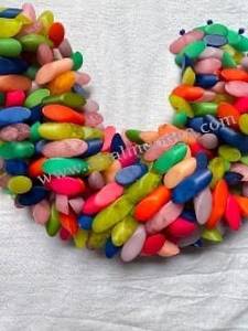 FE Boho Triangle Chunky Resin Beads 10mm-30mm | Custom Color | Large Hole <b>Waist</b> Beads DIY Box Packaging Sample Making Service - Product Image 3