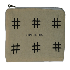 Luxury 100% Cotton Canvas Makeup <b>Bag</b> Custom Logo Printed Green Leaf Design <b>Small</b> Travel Cosmetic Pencil Pouch Zipper Gift <b>Bags</b> - Product Image 2