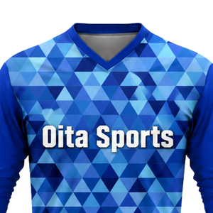 ชุดวอลเลย์บอลชายสีน้ำเงินรอยัลแบบซับลิเมชั่น เสื้อแขนยาวพร้อมกางเกงขาสั้น ชุดโพลีเอสเตอร์สำหรับทีมกีฬา ชุดฝึกซ้อมและแข่งขัน - Product Image 4