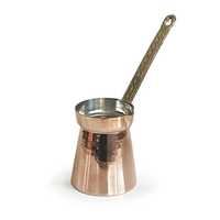 Ensemble à café turc vintage en bronze martelé, comprenant une cafetière Cezve Ibrik, des tasses à expresso et un plateau de service, pour un service de café arabe traditionnel