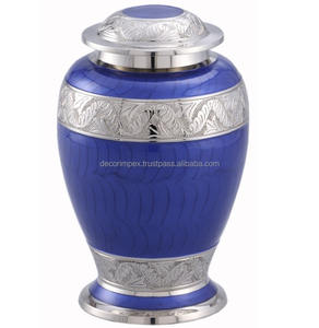 Urnas de cremación funeraria de metal de alta calidad, precio al por mayor para acentos para el hogar, urna de cremación de aluminio hecha a mano Cloisonne para adultos - Product Image 3