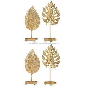 Chandelier géométrique européen en fil métallique, porte-bougie en fer, ensemble de bougeoirs en maille, décoration de la maison, chandelier de centre de mariage - Product Image 4