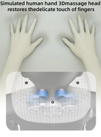 CYANMED Oreiller de massage cervical en forme de U, rechargeable, avec batterie au lithium, mousse à mémoire de forme, pétrissage électrique, contrôle par bouton, respectueux de la peau