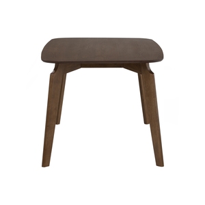 Durable Mid Century <b>Walnut</b> Solid Wood Rectangular Dining <b>Table</b> Rounded Edges Tapered Legs Minimalist Design for Home Dining Room - Product Image 3