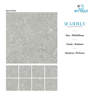 Venta de fábrica: Azulejos de porcelana pulida esmaltada de 60x60 cm, 600x600 mm, 60x60 cm, color gris espiral - Product Image 3