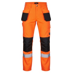 Pantalones de Trabajo de Alta Visibilidad para Hombre, con Certificación CE, de Algodón Térmico, con Tira Reflectante, Overoles Tipo Corsé, Resistentes al Polvo y al Viento - Product Image 1