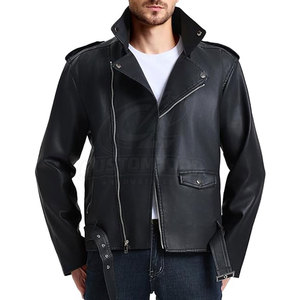Pakistan Manufacture <b>Leather</b> <b>Jacket</b> For Men In Solid Color With <b>Long</b> Sleeve <b>Leather</b> <b>Jacket</b> For Fall Season - Product Image 6