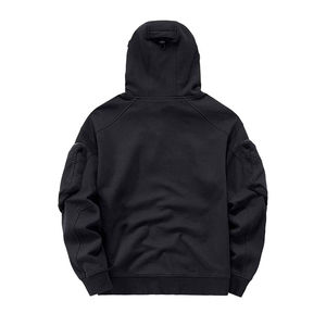 Sweat-shirt Techwear pour homme, streetwear, tactique, multi-poches, masque ninja, pull-over, cyberpunk urbain, hip hop, surdimensionné, noir - Product Image 3